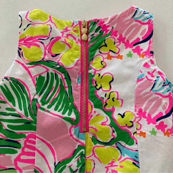 Lilly Pulitzer 18 Months Baby Girl Pink Floral Dress Spring Summer - Picture 2 of 8